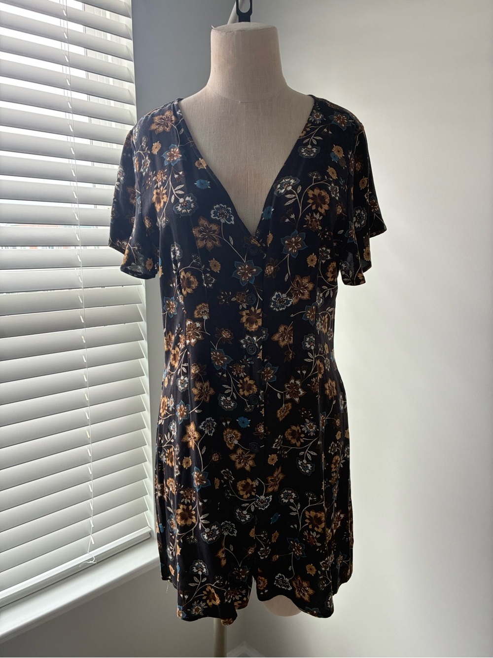 BB Dakota Steve Madden Women's Wildflower Bohemian V-Neck Romper